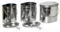 Набор высоких котелков - 3 шт. (10,0; 12,0; 16,5 л.) с крышками, Матрешка, крышки с ручками