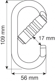 Карабин OVAL PRO - 3LOCK, CAMP