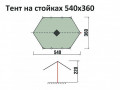 Тент RockLand 360х540 на стойках