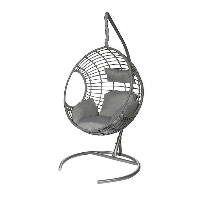 Кресло подвесное Мария серое (серая подушка)