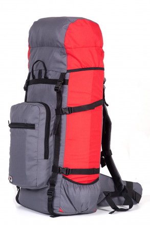 Рюкзак туристический Оптимал 2, серо-красный, 100 л, ТАЙФ