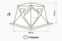 Палатка зимняя Higashi Camo Chum Pro DC (трехслойная)