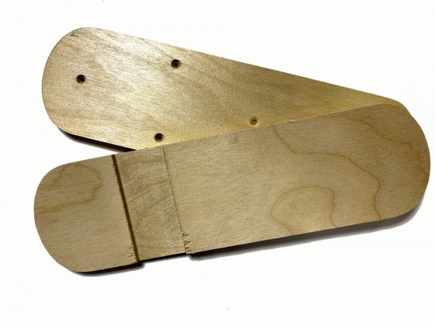 Лыжи ОХОТНИК, дерево-пластик, длина 175 см, ширина 15 см