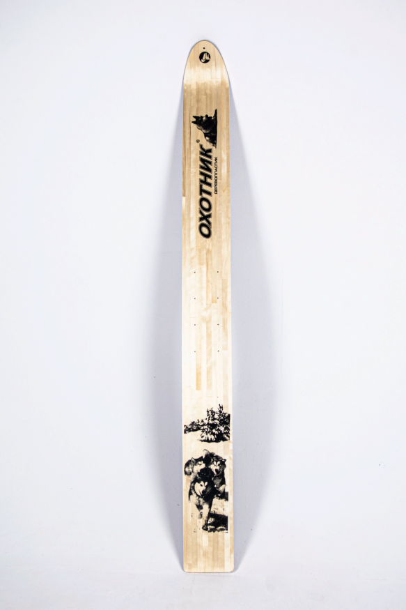 Лыжи ОХОТНИК, дерево-пластик, длина 175 см, ширина 15 см