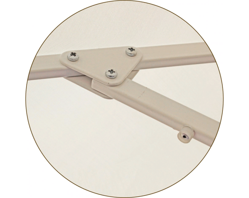 Зонт круглый (d=2.5 м, 8 спиц) алюминиевый, с воланом