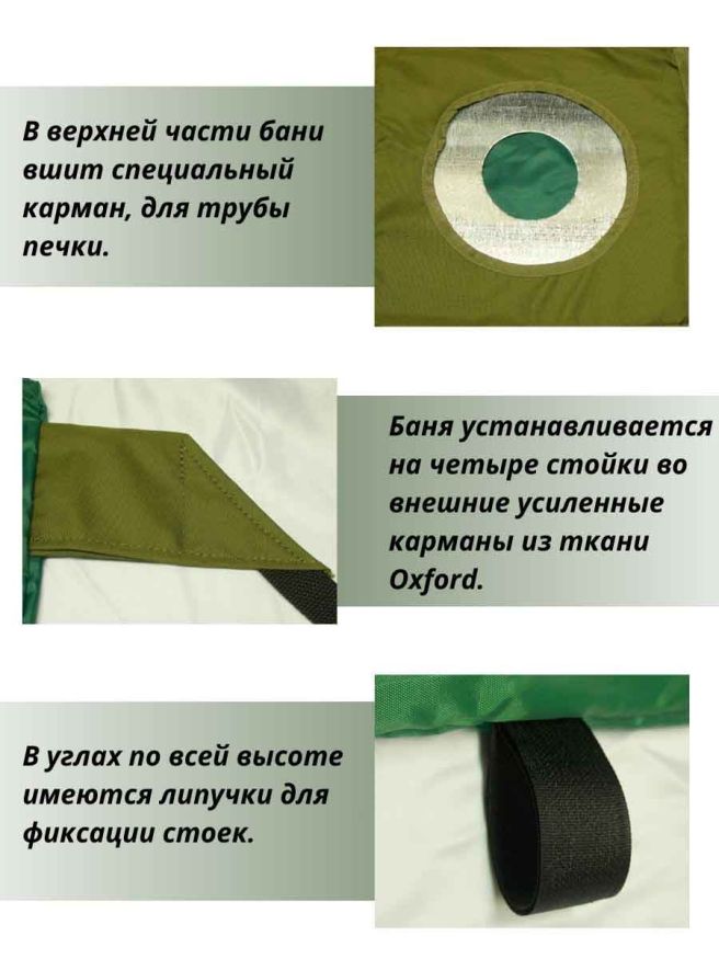 Баня туристическая «С лёгким паром!» (с каркасом)