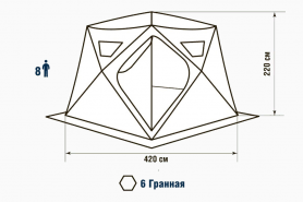 Палатка зимняя Higashi Yurta (однослойная)