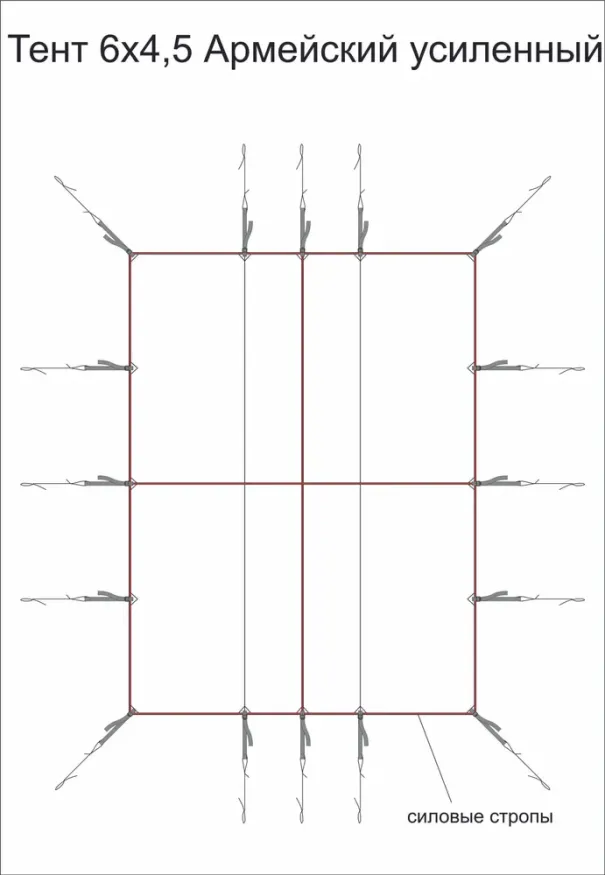 Тент Век 6x4,5 Армейский усиленный