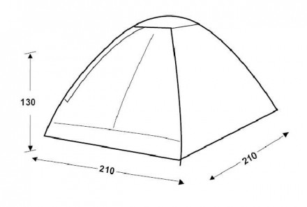 Палатка King Camp MONODOME Fiber, трехместная