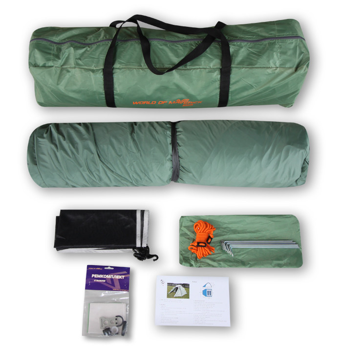 Палатка Maverick Mobile 2 premium, двухместная, зеленый цвет